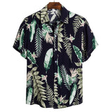 2020 Men Shirt Hawaiian Casual Wild Cotton Shirts Men Tropical Button Tops Fashion