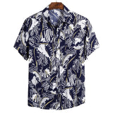 2020 Men Shirt Hawaiian Casual Wild Cotton Shirts Men Tropical Button Tops Fashion