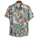 2020 Men Shirt Hawaiian Casual Wild Cotton Shirts Men Tropical Button Tops Fashion