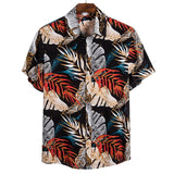 2020 Men Shirt Hawaiian Casual Wild Cotton Shirts Men Tropical Button Tops Fashion