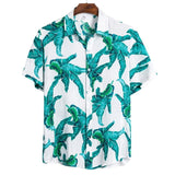 2020 Men Shirt Hawaiian Casual Wild Cotton Shirts Men Tropical Button Tops Fashion