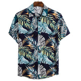 2020 Men Shirt Hawaiian Casual Wild Cotton Shirts Men Tropical Button Tops Fashion