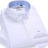 Summer  Short sleeve Button collar oxford fabric slim fit breath comfrotable