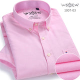 Summer  Short sleeve Button collar oxford fabric slim fit breath comfrotable