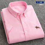 New S to 6xl short sleeve 100% cotton oxford soft comfortable regular fit plus