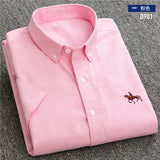 New S to 6xl short sleeve 100% cotton oxford soft comfortable regular fit plus