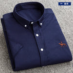 New S to 6xl short sleeve 100% cotton oxford soft comfortable regular fit plus