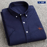 New S to 6xl short sleeve 100% cotton oxford soft comfortable regular fit plus