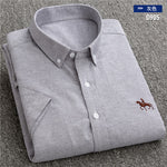 New S to 6xl short sleeve 100% cotton oxford soft comfortable regular fit plus