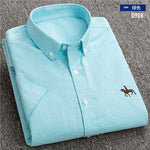 New S to 6xl short sleeve 100% cotton oxford soft comfortable regular fit plus