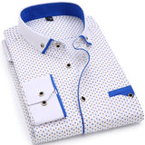 2020 Men Fashion Casual Long Sleeved Printed shirt Slim Fit Male Social Business Dress Shirt Brand Men Clothing Soft Comfortable
