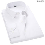 Mens Business Casual Long Sleeved Shirt Classic Striped Male Social Dress Shirts Purple Blue