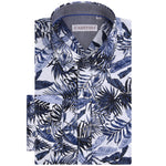 Men's Casual Beach Floral Printed Hawaiian Shirts Long-sleeve Standard-fit