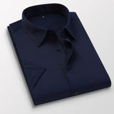 6XL 7XL 8XL Summer New Men's Short Sleeve Shirt Casual Business Formal
