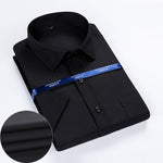 2020 Summer New Men's Casual Solid Color Twill Short-Sleeved Shirt Regular