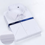 2020 Summer New Men's Casual Solid Color Twill Short-Sleeved Shirt Regular