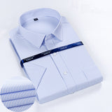 2020 Summer New Men's Casual Solid Color Twill Short-Sleeved Shirt Regular