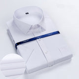 2020 Summer New Men's Casual Solid Color Twill Short-Sleeved Shirt Regular